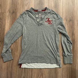 Grey American Eagle long sleeve Henley